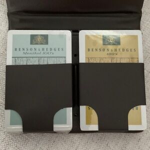 Vintage Sealed Benson & Hedges Cigarettes 100s Playing Cards Set with Case